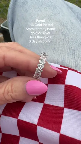 Pavoi 14k Gold Plated 5mm Eternity Band #ring #eternityband #pavoijewelry #jewelry #accessories #goldjewelry #silverjewelry #womensfashion #affordablefashion #trendyfashion #tiktokshopmothersday #tiktokshopmemorialday @PAVOI 