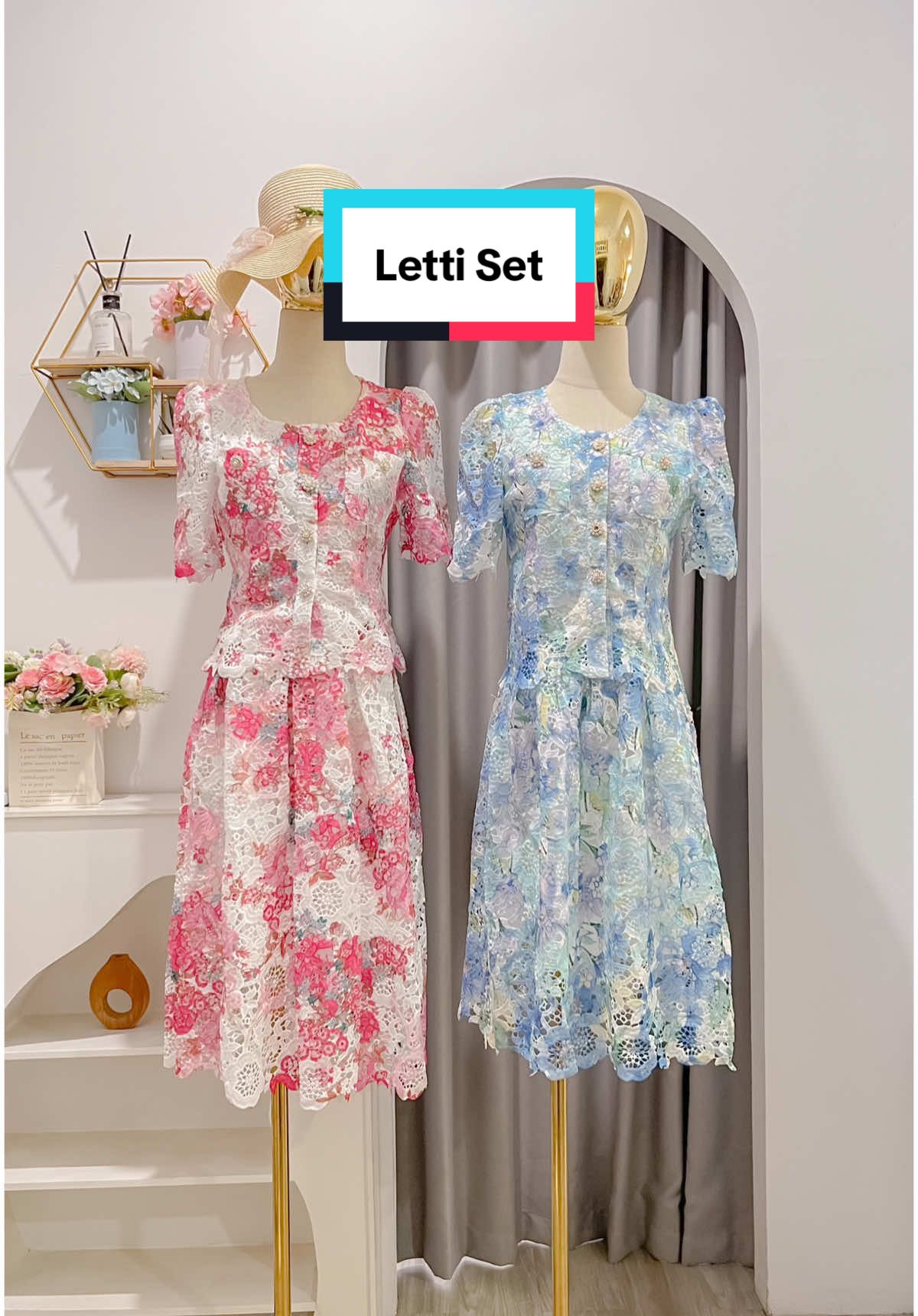 Letti Set 🌸 New Arrivals #fyp #fypシ゚viral #ootdinspiration #koreanlook #floralset #onesetpremium 