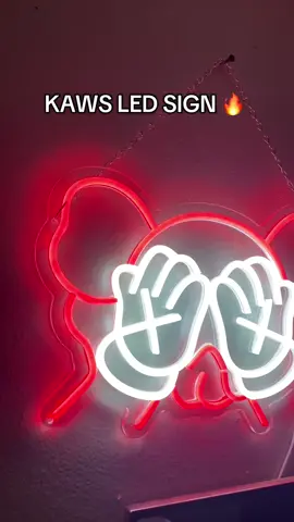 KAWS Led Neon Sign Link Low Stock #kaws #ledsign #neonsign #roomdecor #walldecor #art #fashion 