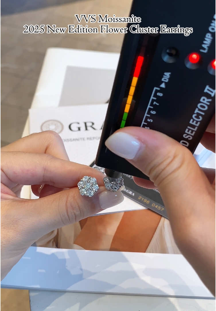 VVS Moissanite 2025 New Edition Flower Cluster Earrings.#tiktokshoprestock #tiktokshopmothersday #delzzadjewelry #moissanite #foryoupage #giftideas #moissanitejewelry #springsale #mothersday #sparkleandshine #earrings #moissaniteearrings #flowers 