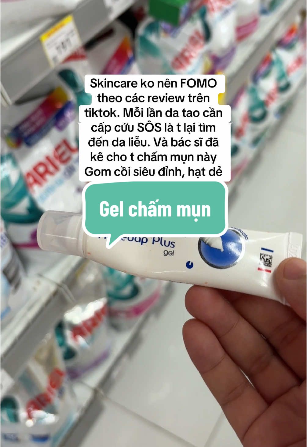 Trộm vía tỉ lần #gelchammun #acnedap #dapsone #linhsieuthi 