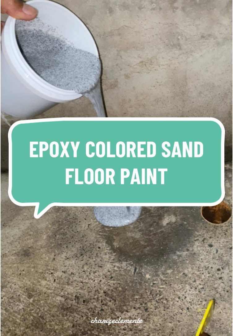 EPOXY COLORED SAND FLOOR PAINT #epoxyfloor #epoxyfloorpaint #epoxy #trending 
