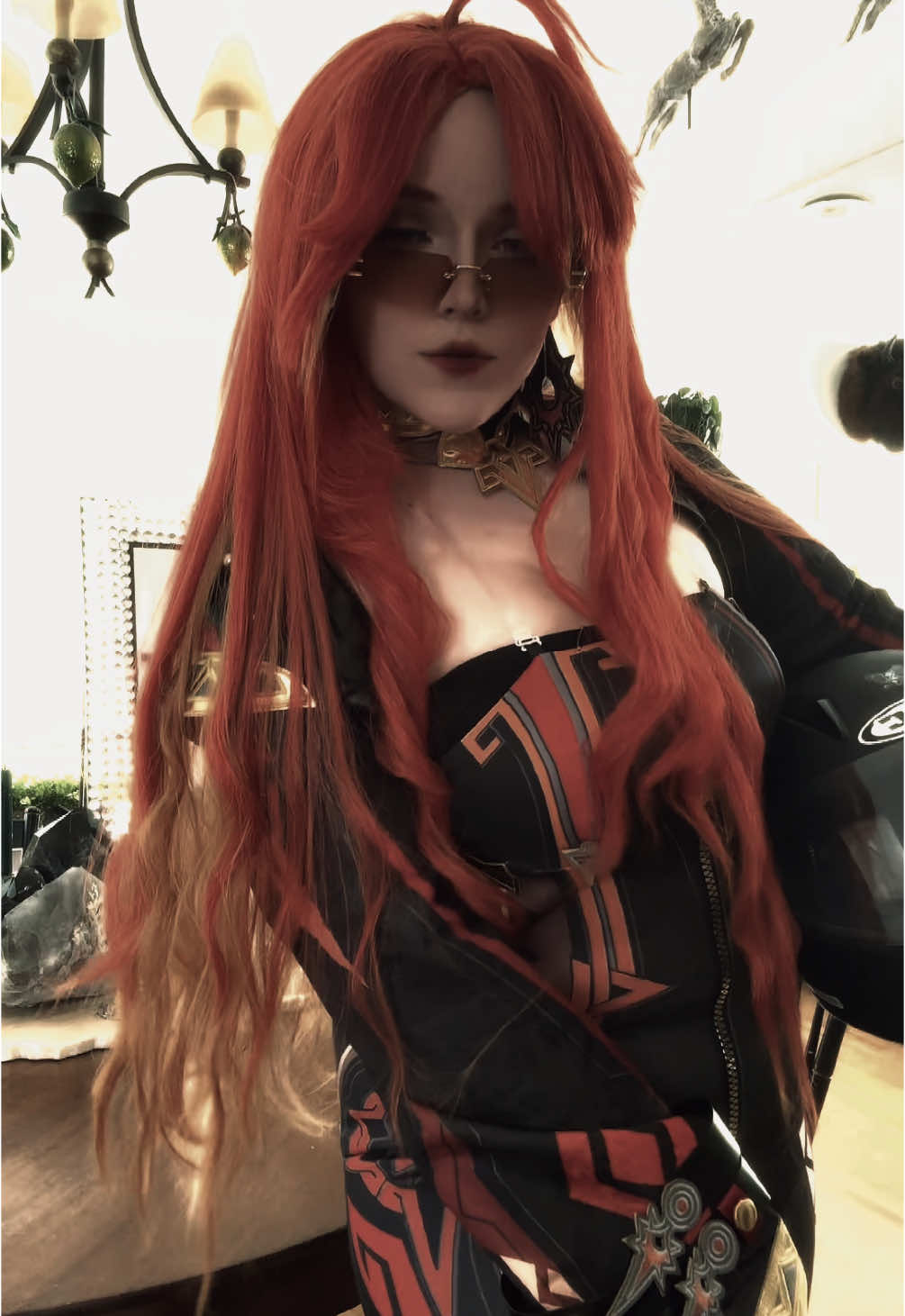 Whoopsie sorry for not posting I was locking in on school to hard #mavuika #mavuikacosplay #mavuikagenshinimpact #GenshinImpact #genshinimpactcosplay #genshincosplay #mavuikagenshin #cosplay #fyp 
