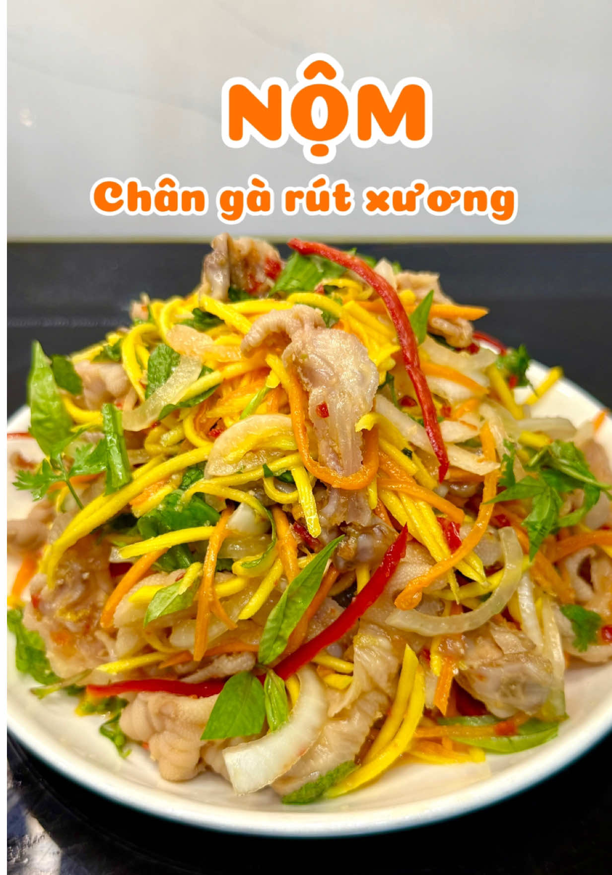 Nộm chân gà rút xương xoài xanh #ancungtiktok #nauancungtiktok #LearnOnTikTok #xuhuong #fyp #diepthichnau888 #nomchangarutxuong #nomxoai 