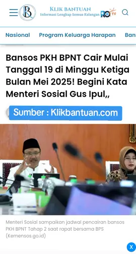Jadwal pencairan PKH BPNT merupakan momen yang ditunggu para KPM di bulan Mei ini. Berita pencairan bansos PKH BPNT tahap 2 akan dilaksanakan di bulan Mei sudah disampaikan langsung oleh Menteri Sosial sejak Februari 2025. Akan tetapi, detail pastinya kapan pemerintah akan mencairkan belum disampaikan secara resmi kala itu. Oleh karena itu, informasi pasti jadwal pencairan bansos tahap 2 saat ini sudah disampaikan oleh Menteri Sosial di situs resminya. Menteri Sosial Saifullah Yusuf saat rapat bersama BPS terkait pemutakhiran DTSEN untuk penyaluran tahap 2 pada hari Jumat (9/5/2025) menuturkan bahwa penyaluran bansos triwulan kedua direncanakan dimulai pada minggu ketiga Mei 2025, dengan menggunakan data terbaru yang telah diverifikasi dan dimutakhirkan. Tentunya pernyataan resmi ini sudah bisa menjadi gambaran bagi para KPM yang selalu menantikan jadwal pencairan tahap 2. “Penyaluran tahap 2 ini sudah tidak lagi menggunakan DTKS karena DTSEN bersifat dinamis,” ujar Mensos Gus Ipul. Hal ini karena DTSEN akan dimutakhirkan secara berkala karena perubahan kondisi masyarakat yang selalu berubah, seperti ada yang meninggal, lahir, pindah alamat, dan sebagainya. Oleh karena itu, Mensos mengajak masyarakat Indonesia untuk memantau bersama-sama keakuratan data penerima bansos. Gus Ipul juga mengajak masyarakat untuk berperan aktif menggunakan aplikasi Cekbansos Kemensos untuk melakukan usul maupun sanggah. Jadi, masyarakat diminta tak hanya usul saja tapi juga menyanggah penerima bansos yang sudah tidak layak melalui aplikasi tersebut. Sehingga besar kemungkinan inclusion dan exclusion error terjadi tetapi gambaran yang akan diterima ke depannya data akan lebih tepat sasaran. Adapun terkait tanggal pastinya pencairan bansos PKH BPNT tahap 2 ini adalah dimulai perkiraan tanggal 19 Mei 2025 dengan melihat waktu yang telah ditentukan di minggu ketiga bulan Mei jatuh pada tanggal tersebut. Metode pencairan bisa dilakukan melalui Bank HIMBARA bagi yang sudah terima KKS dan kantor Pos bagi yang belum terima.*** #infobansos #bansos #pkh #bpnt 