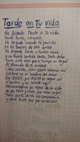Tarde en tu vida - agua marina #aguamarinaperu🇵🇪 #tardeentuvida #cumbiaperuana #musicaconletras #paratii #viralvideotiktok 