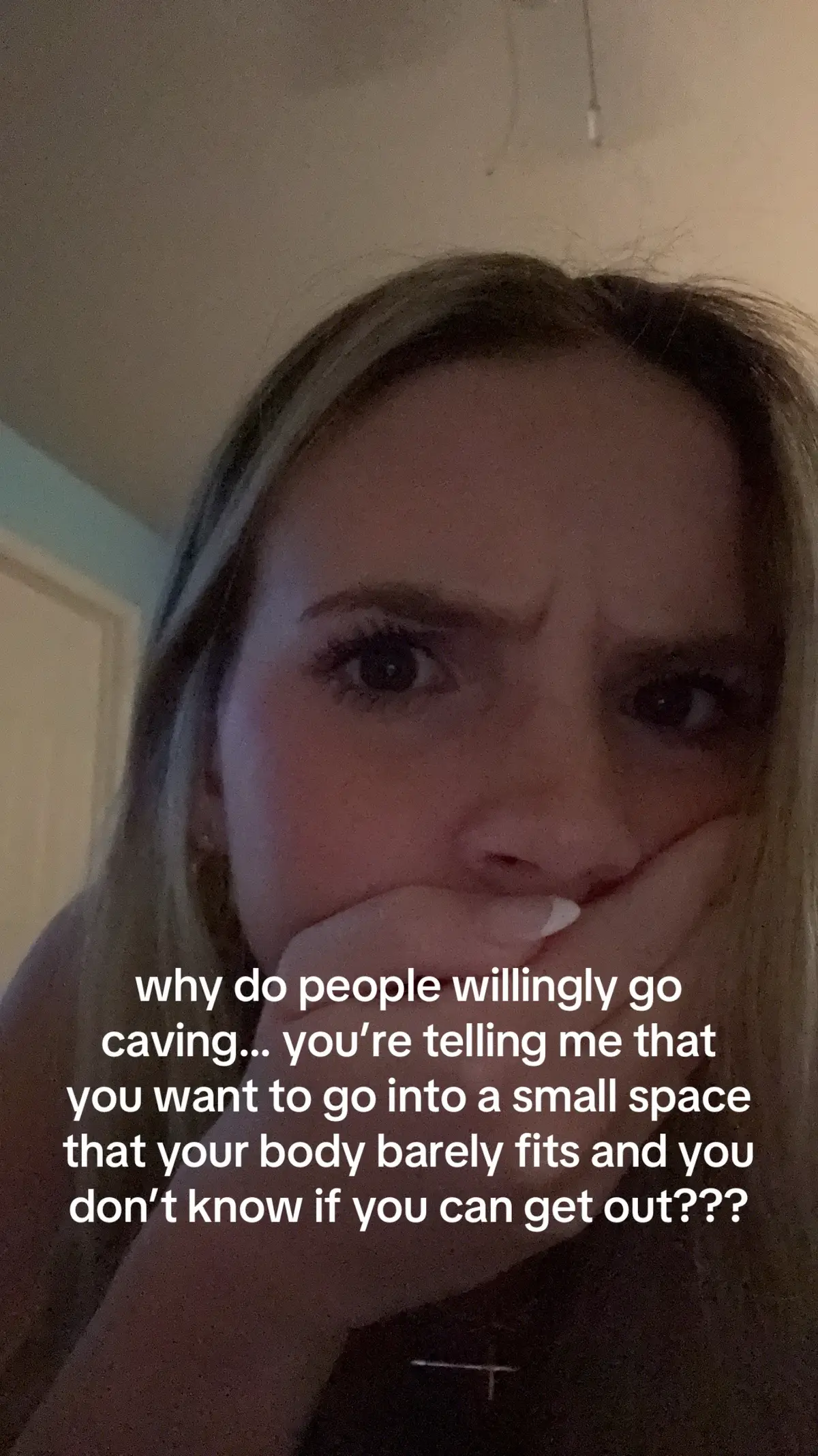 yea count me out… #fyp #relatable #trending #caving #cavinggonewrong #tightspaces #claustrophobia #nothanks 