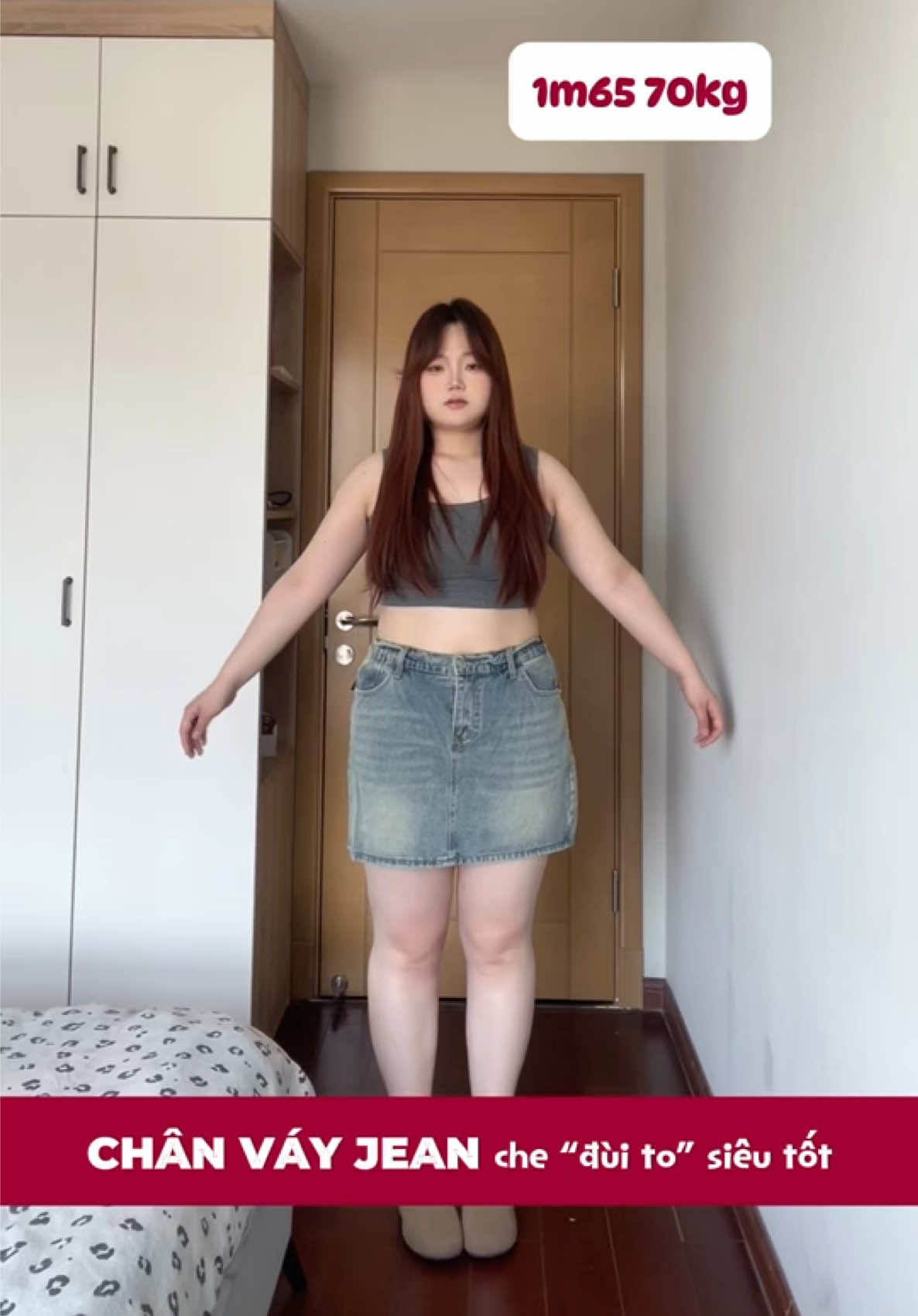 Phần 8101 | Chân váy jean che “đùi to” siêu tốt #phoidobigsize #reviewbigsize #1997clothes #chanvayjean 