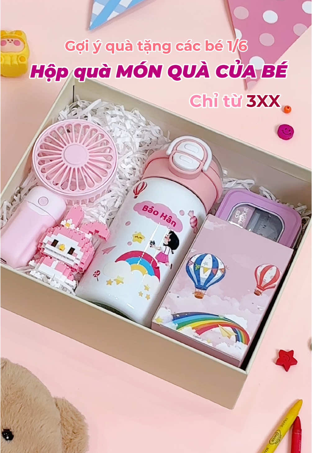 Hộp quà 1/6 cực xinh cho các mom tham khảo đây ạ!! #trending #lason #xuhuong #viral #quoctethieunhi #giftbox #lasonquatang #fyppppppppppppppppppppp 