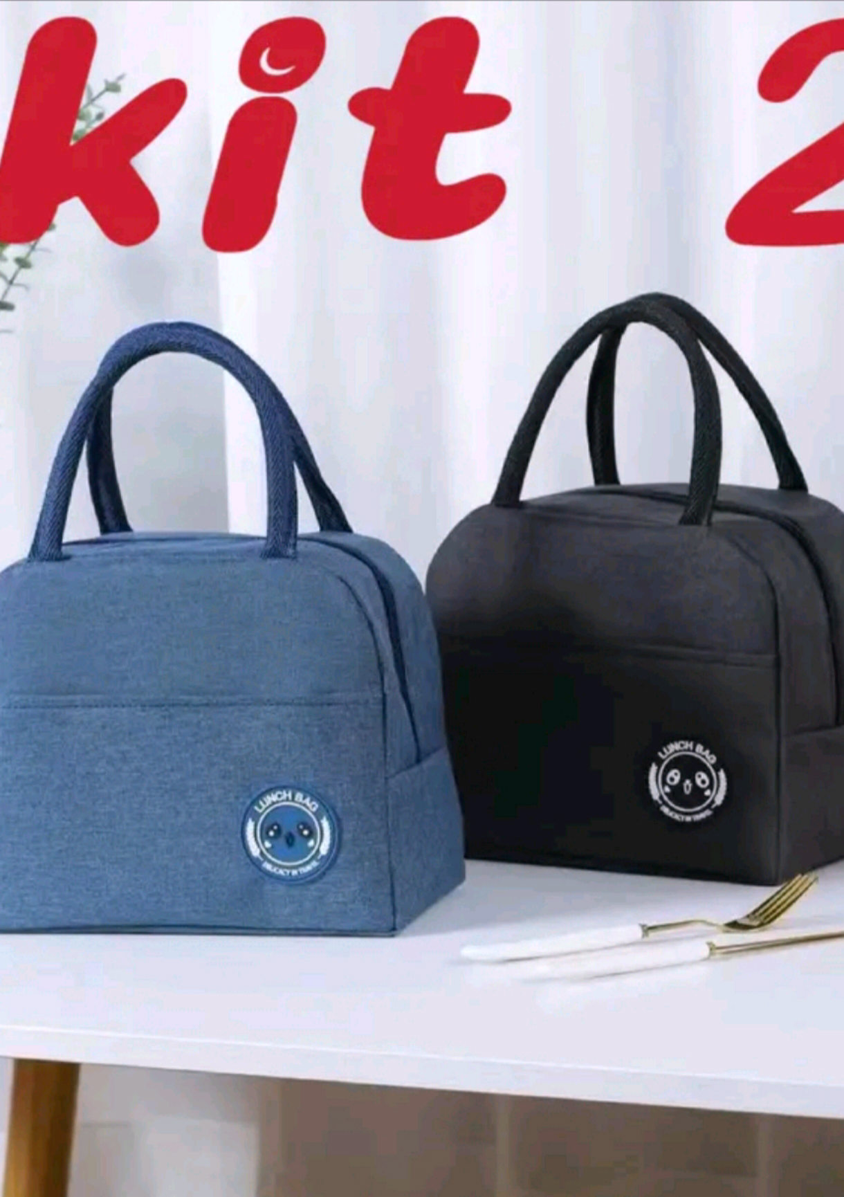 Kit com 2 Bolsas Térmicas Portáteis com Isolamento   #bolsastermicas #kitsbolsas #estilo 