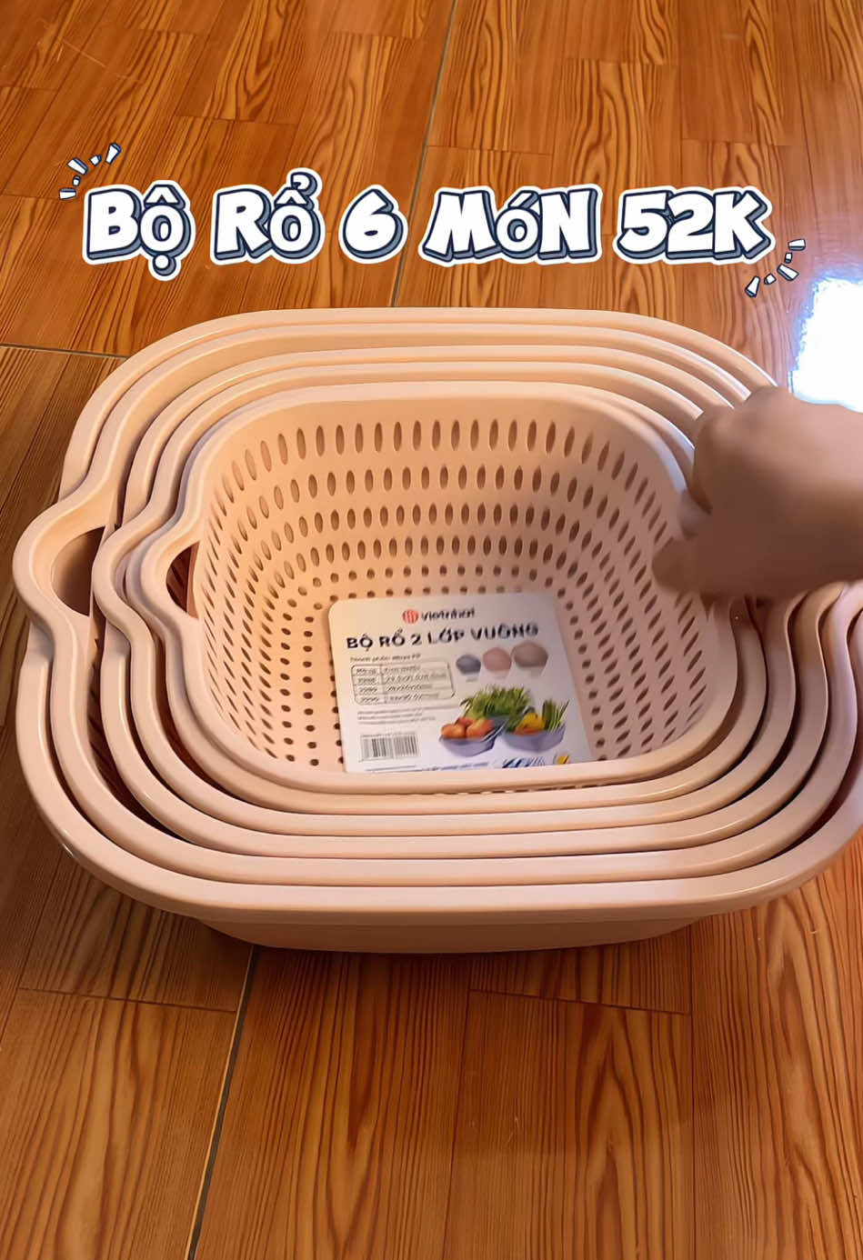 Bộ rổ nhựa đa năng 6 món 52k thiii các bad oie nhanh tay nha#xuhuongtiktok #ronhuadanang #meembun 