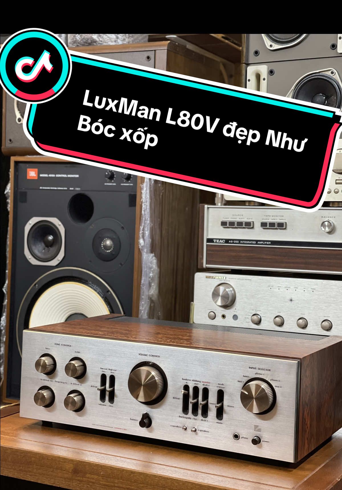 Luxman L80V đẹp như bóc xốp. Mời ae Lh Trần Lam Audio#tranlamaudio #xuhuong #vintage #danbainhat #amthanhmayman 