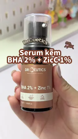 Serum kẽm BHA 2% và Zinc 1% giảm mụn và dầu nhờn #unboxing #serum #drcuetics #duongda #skincare #skincareroutine 