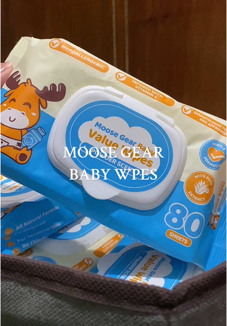 Moose Gear Baby Wipes 6pcs packs for only 199 pesos only! Get yours at the yellow basket👇 #moosegear #babywipes #moosegearbaby #babyessential #momtok #fyp 