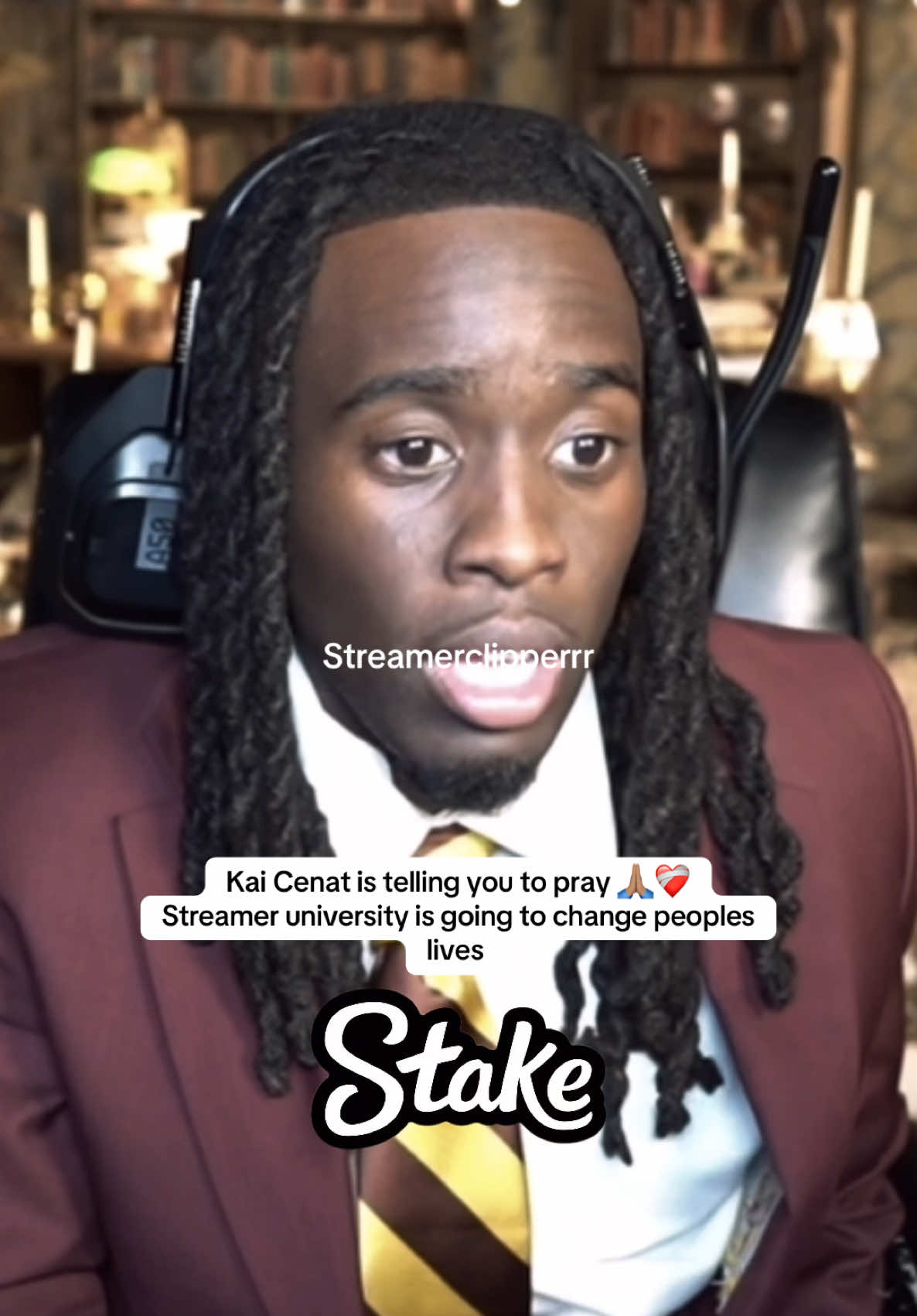 Kai Cenat is telling you to pray 🙏🏽❤️‍🩹 Streamer university is going to change peoples lives #kaicenat #kai #university #streameruniversity 