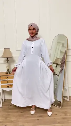 Warna Putih Memang sangat elegan tapi sedikit nerawang #gamiselegan #gamisputih #gamiskekinian 