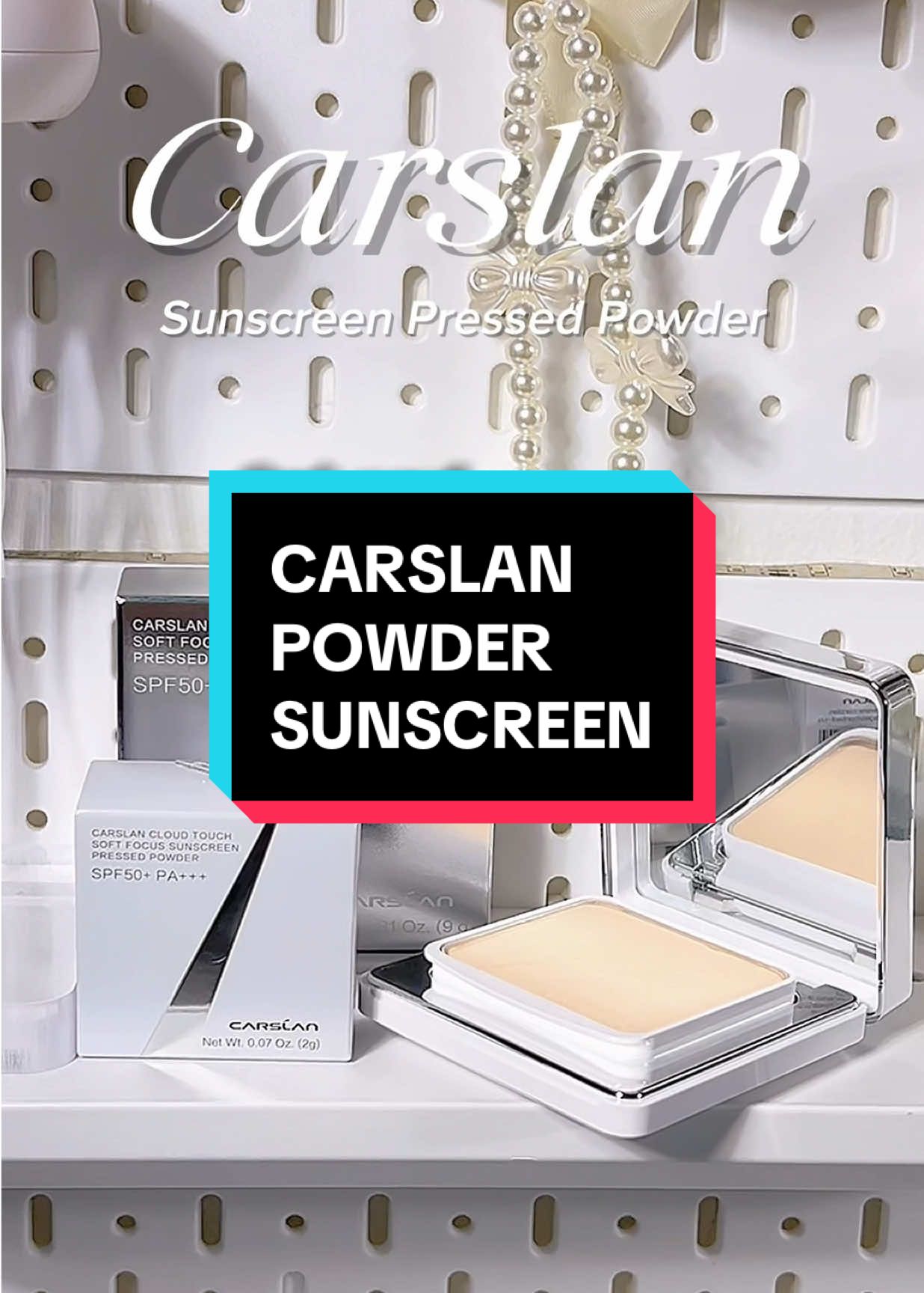 Senang nak reapply sunscreen even on top makeup 😍✨ #CARSLAN #carslanmy #carslanpowder #sunscreenpowder #pressedpowder @Carslanmy 