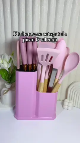 Lengkap banget dapet 19 pcs, cocok buat kado atau hempers🥰🥰#setspatula #kitchenware #kitchenset #setpisau #spatulasilicon 