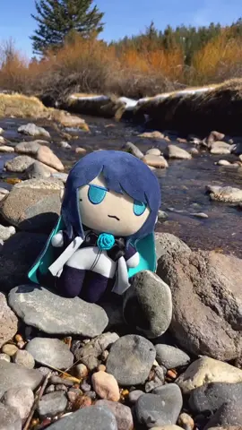 Abo plush hanging out by the river, probably planing some scheme 💙.                                  #ado #adoplushie #chando #chandoplushie #adoworlddomination #adojpop #plushie #sillyfun #riverflow #utah 