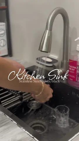 Stainless Steel Kitchen Sink Silver/ black free soap dispenser#kitchensink #sink 