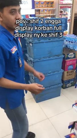 pramu shif 2 display pake keranjang belanja😂 #retail #foryoupage #trendiing 