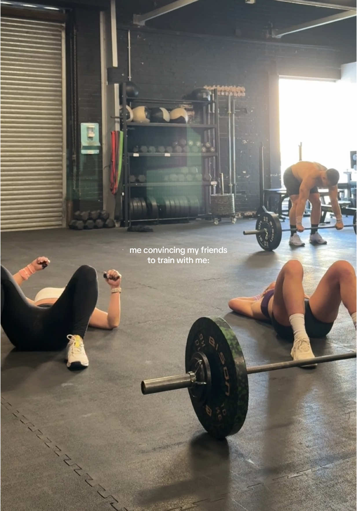 its fun I promise xxx #crossfit #crossfitter #wod #partnerwod #GymTok #hyrox #burpees #cleanandjerk #crossfitworkout 