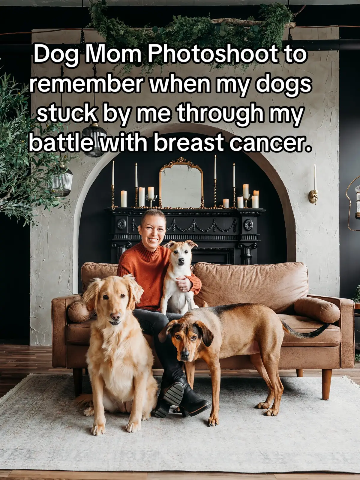 I wanted to have these memories of when my dogs stuck by my side during my battle with breast cancer and @Tailor Mayde Pet Photography did not disappoint. #rescuedogs #dogmom #photoshoot #breastcancer #BestFriends 