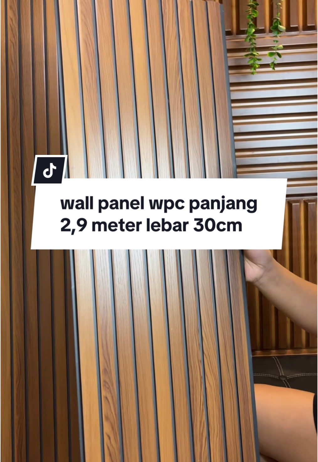 wall panel wpc panjang 2,9 meter lebar 30cm #wallpanel #wpcwallpanel #woodpanel #wallpaperdindingminimalis 