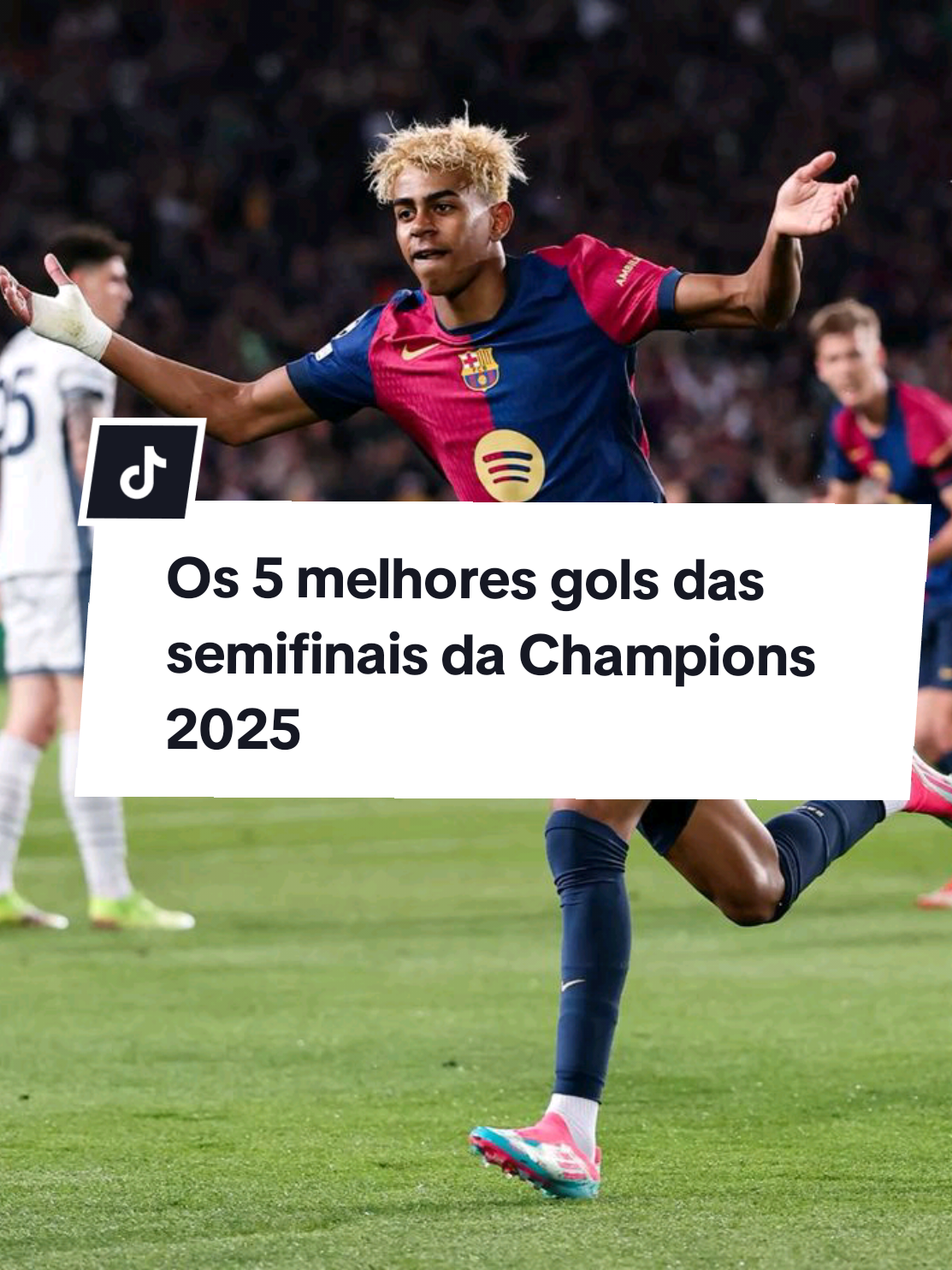 Os 5 melhores gols das semifinais da Champions League 2025! #futebol #gol #lamineyamal  #dembele #dumfries 