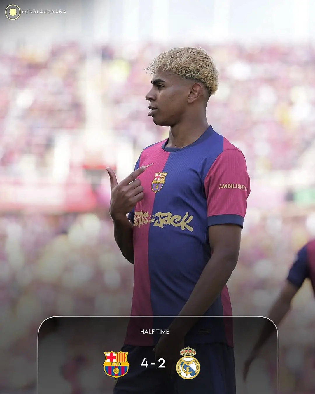 انتهى شوط اول #fcbarcelona #الحمدلله_دائماً_وابداً 