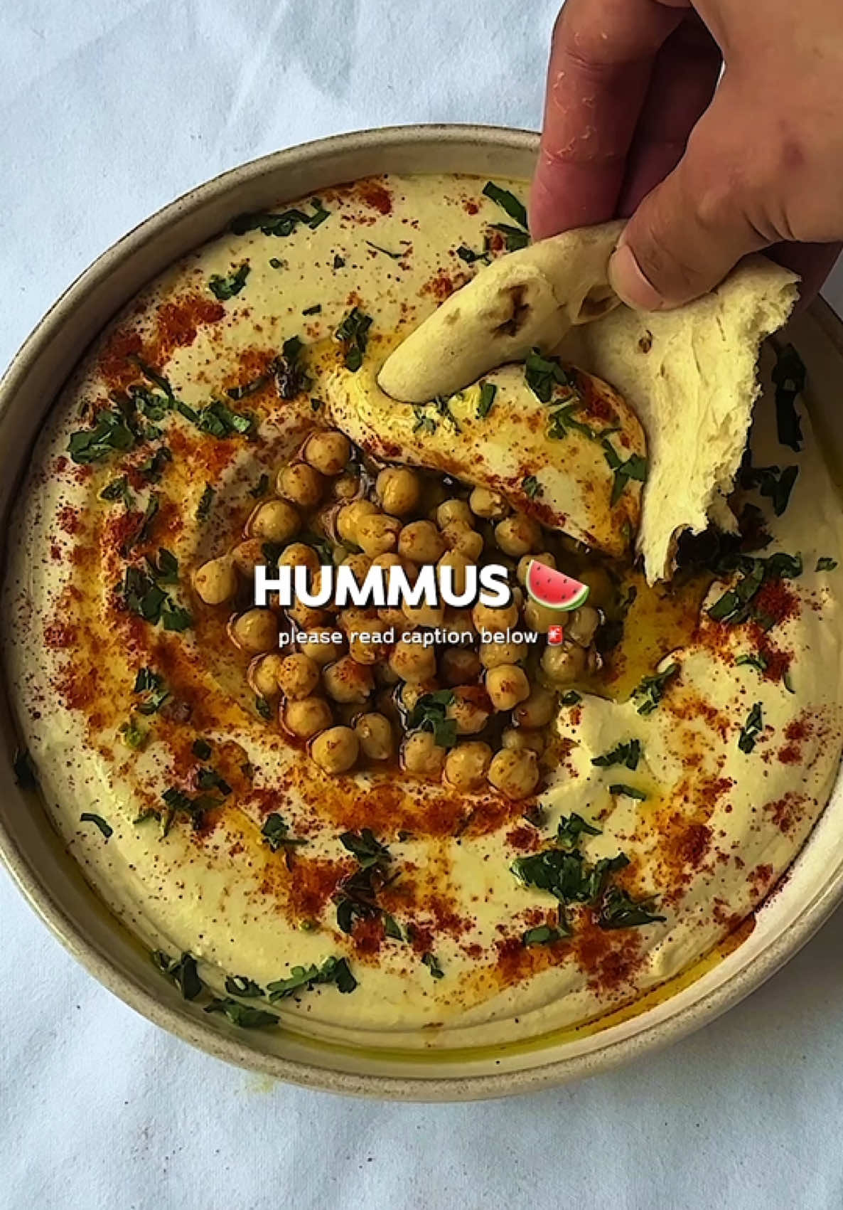 ☎️ CALL IN YOUR FAVOURITE FOOD CREATOR 🍉 Thanks to @Max La Manna for the incredibly powerful words you shared in a recent video. I urge everyone watching this to listen to Max’s message. Because innocent people are starving in Gaza. No food has entered the region in two months. And we need to take action 👇 _______ Today’s video highlights an example of traditional gazan food - the classic hummus. Enjoyed around the world, there are many variations of this dish, as you’ll see next week when we start Take a Dip Season 3… But before we begin, we must address the above issue. A human issue. A moral issue. So let’s use our platforms to spread the word, and help those in need 🚨 _______ The link to donate (if you can) to support efforts in the fight against forced famine is in my bio 🙏 Alfie 🍉