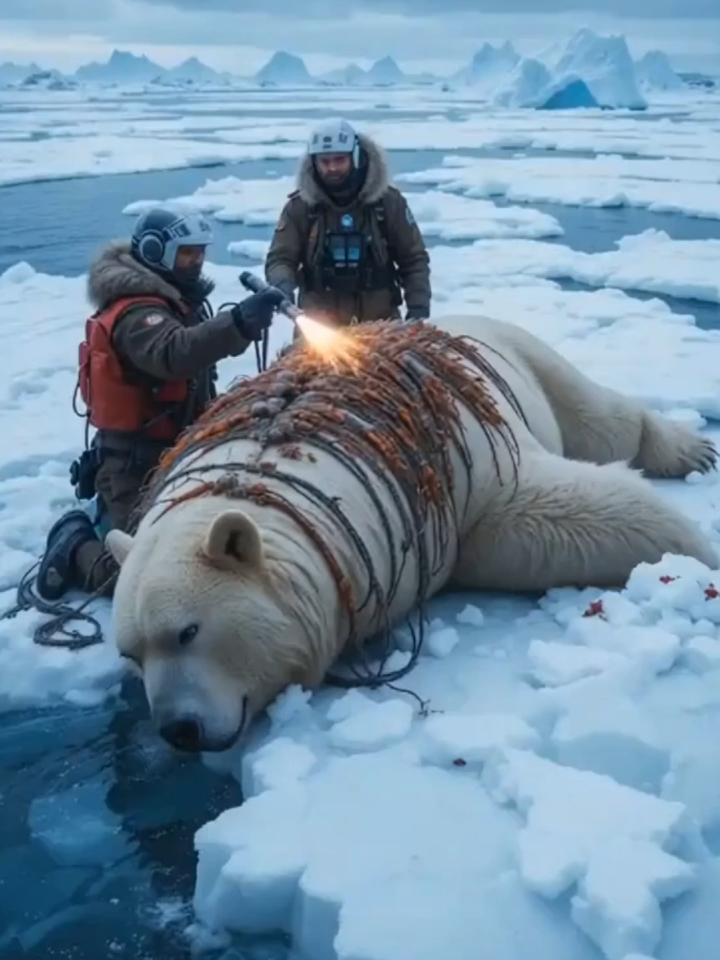 Bear Want Help #northsea #BarnacleRemoval #rescue #usaexplore #ProtectDolphins #WildlifeRescue #whale #animals #ocean #dangerous #storm #fish #AnimalRescue #dolphin #bear 