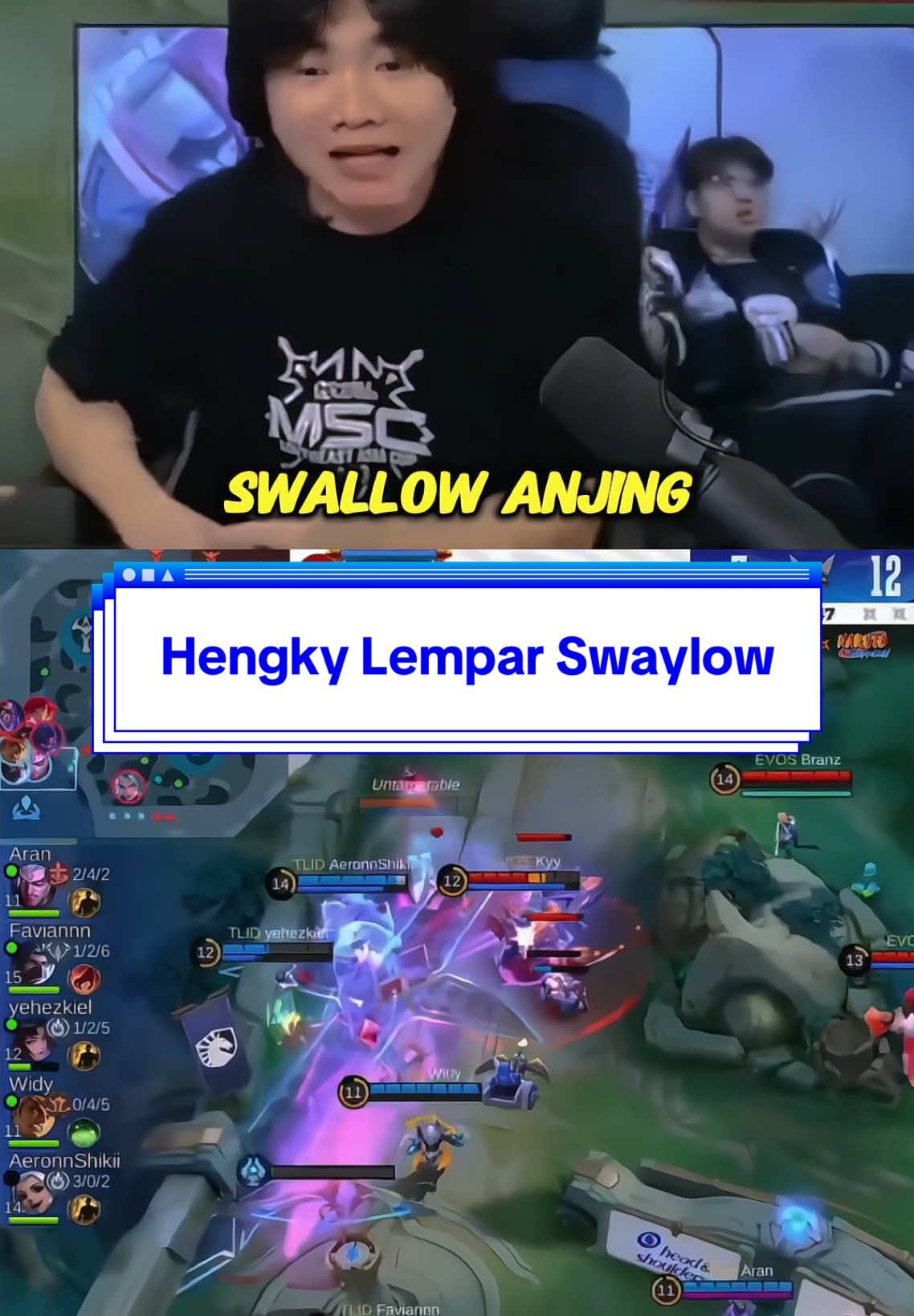 Kyy Lempar Swaylow #mpl #evos #evosesports #rrq #rrqhoshi #rrqkingdom #stevenage #MobileLegendsBangBang #MLBB #MLBBxNARUTO 