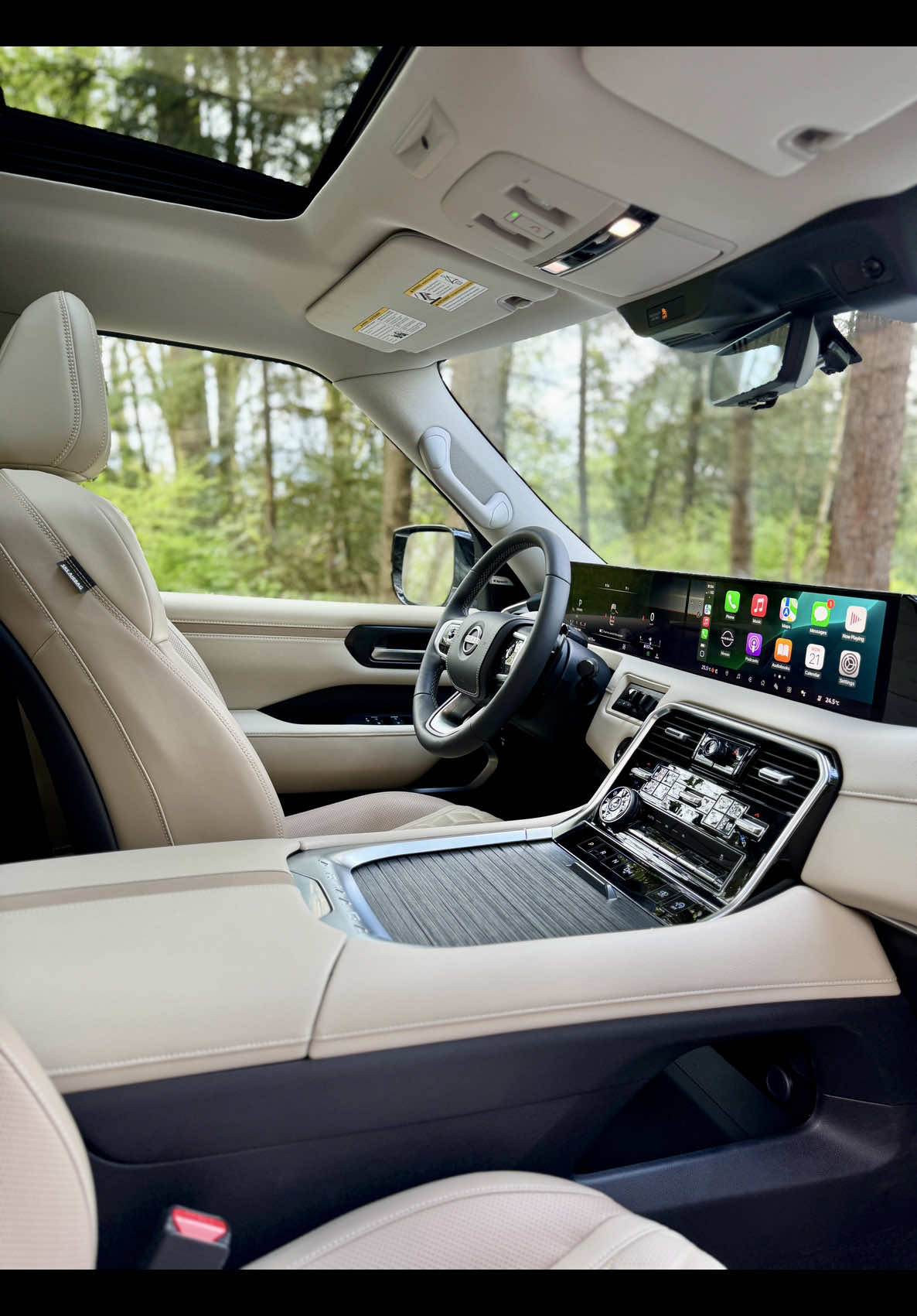The stunning interior of the 2025 Nissan Armada Platinum Reserve  My YouTube is live and linked now @xoconniepeters #nissanarmada #armada #platinumreserve #luxurysuv #familycars 