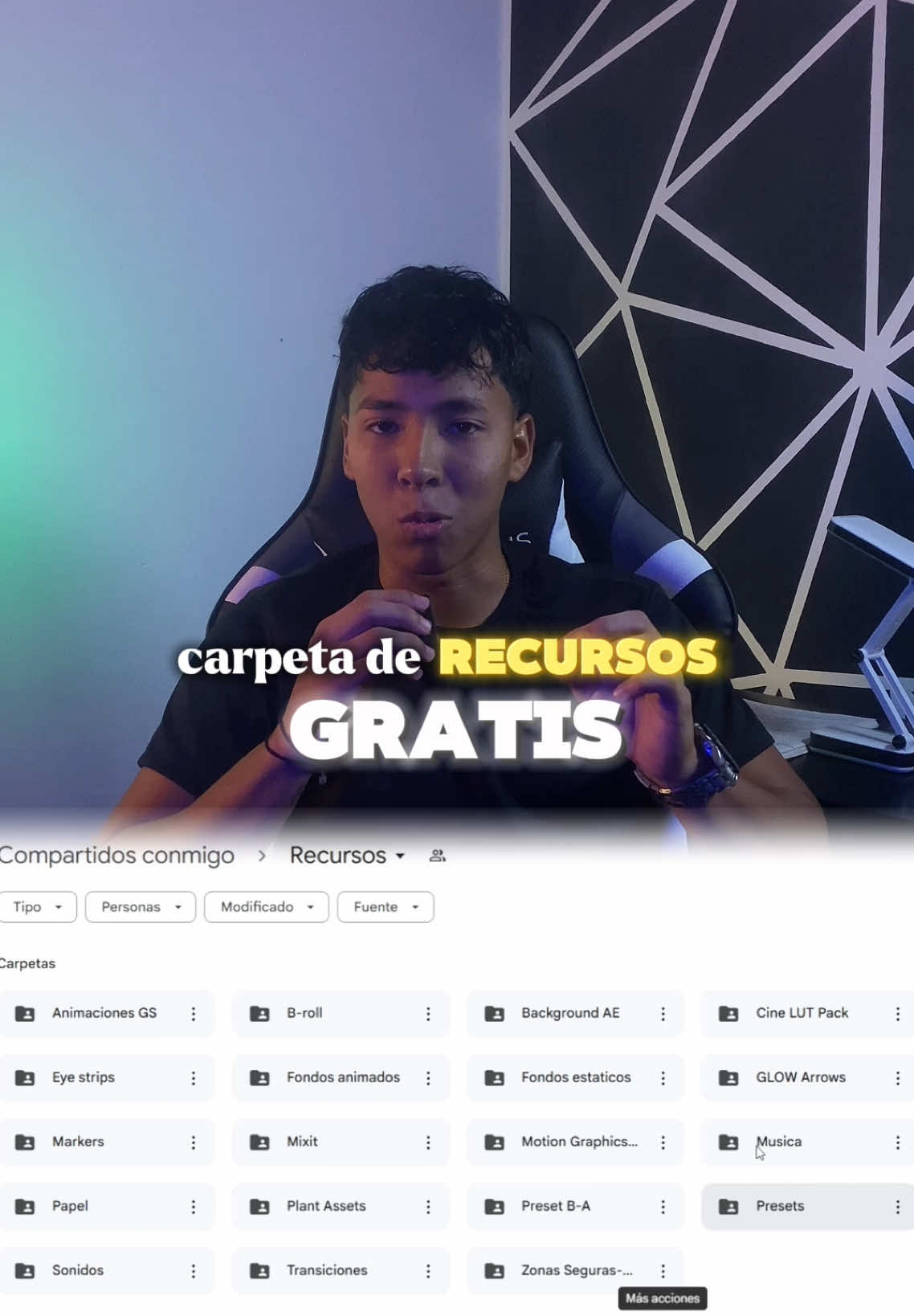 Carpeta de recursos completa para que puedas usar en tus videos. Para recibirla solo comenta la palabra “recursos” para enviártela  #creadoresdecontenido #editor #ediciondevideo #videoediting #recursos 