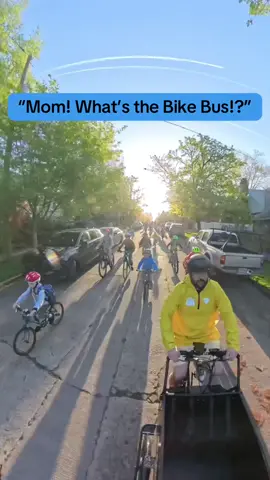 The #BikeBus has it all!! The joy, the physical activity, the community, the music pumping & the kids running too!!