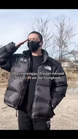 Anjai gak nyangka yak 😭  Big boy bakal pulang 30 hari lagi  #jeonjungkook #armybts #jungkook #bangtanboys #pulang #selesai #military #discharge #30day 