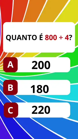 QUIZ DE MATEMÁTICA? #quiz #quizBrasil #conhecimento #conhecimentosgerais #perguntas #perguntaserespostas #matemática 