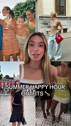 It’s a HAPPY HOUR summer! Here’s what to wear 👉🥂🛍️ #happyhour #happyhouroutfits #happyhourootd #fashion #outfitinspo #nightoutoutfits #dinneroutfits #drinksoutfits #styleinspo