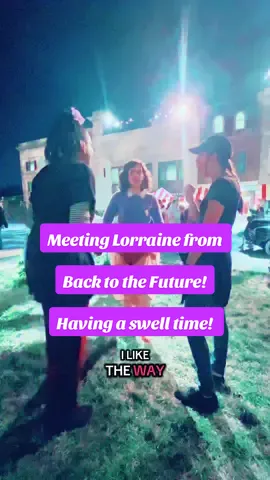 Love meeting Lorraine at Fan fest nights at Universal Hollywood! @Universal Destinations Plus, having the best sign language interpreter providing access during our interactions!  🤭💜🤟🏾🩵🥰 #universalstudioshollywood #ASL #inclusionmatters #accessibility #signlanguageinterpreter #funny #backtothefuture #signlanguage #fanfestnights2025 #universal #universalfanfestnights #inclusion 