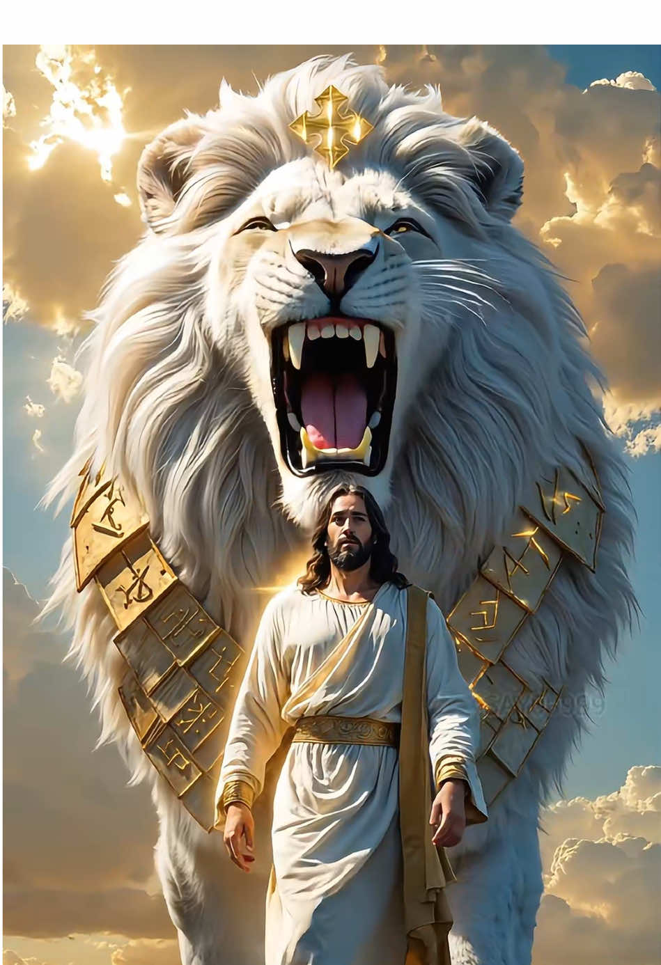 #jesus #jesuslovesyou #4klivewallpaper #wallpaper #livewallpaper #aiart #fouryou #king #jesusiscoming #lion 