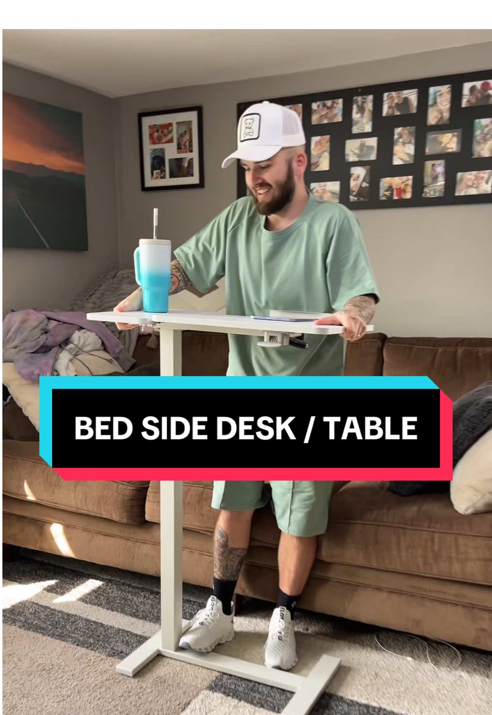 This desk is perfect to stand or sit with #bedsidetable #bedsidedesk #officeessentials #desk 