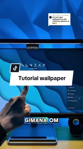 Membalas @noval refanggi tutorial wallpaper windows ada tulisan aesthetic dan clean #tutorial #setup #setupinspiration #tutorialdesktop #wallpaperkeren #rainmeter #mondrainmeter 