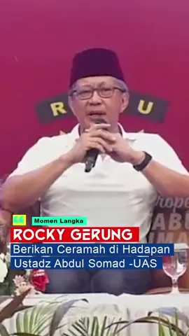 Momen Langka : Rocky Gerung Isi Ceramah Di Hadapan Ustadz Abdul Somad (*UAS*)