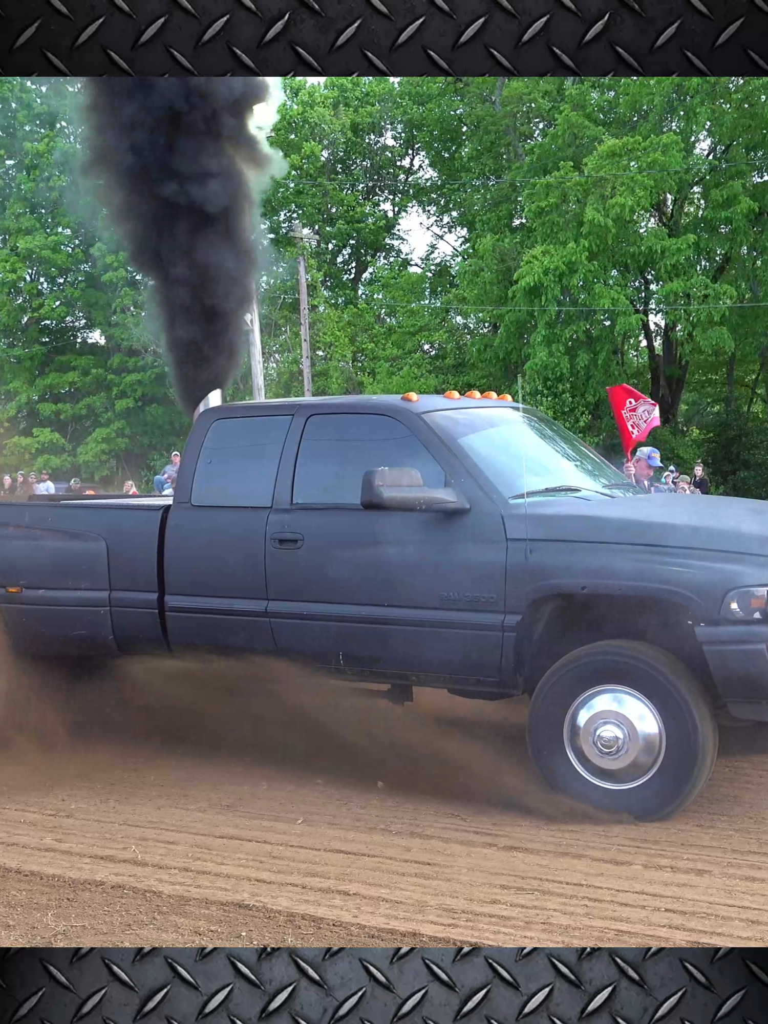 Nasty work stock Cummmminsss pulling truck rolling coal in kentucky #truckpull #diesel