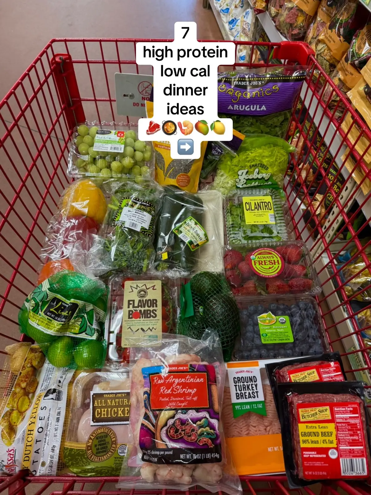 recipes are on my page🔗🥩🍤🥘🥭🍋 high protein & low calorie healthy meal ideas✨ #EasyRecipe #DinnerIdeas #healthyfood #fyp #lowcarb #lowcalorie #mealideas #traderjoes  #creatorsearchinsights 