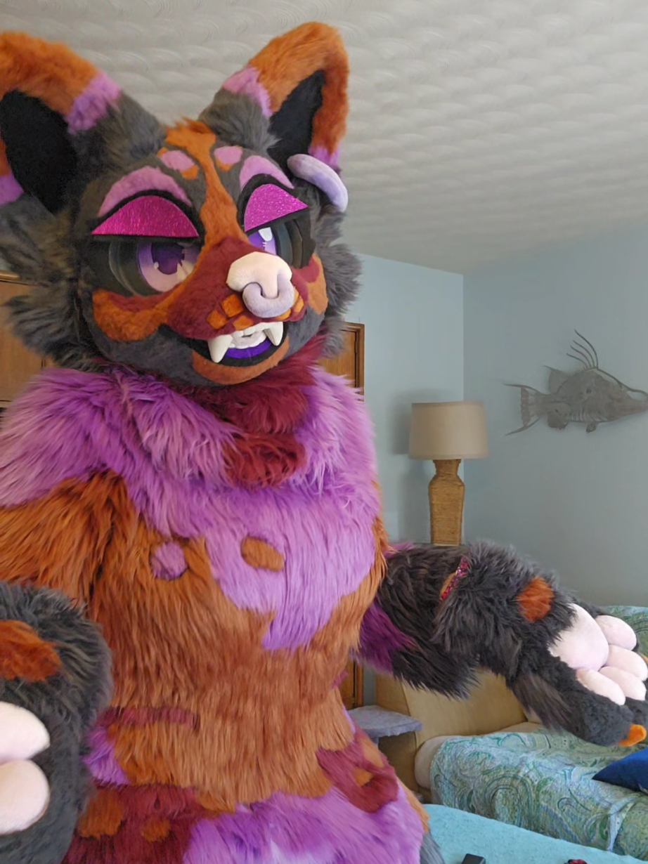 remake of one of my first posts!! I'm a little more confident and better dressed this time :P !fake everything! . . . #furry #fursuit #kawaiimonofurs #furrycommunity #fursuiter #fursuitersoftiktok #hyena #kemono #kemonofursuit #kemonofurry #fursuiting #fullsuiting #fullfursuit  #fullsuiter #digisuit #digigrade #thighs #fursuitthighs #digisuiting #fullsuit 