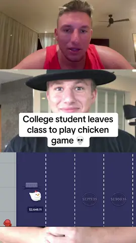 College student leaves class to play chicken game #stevewilldoit #viral #fyp 