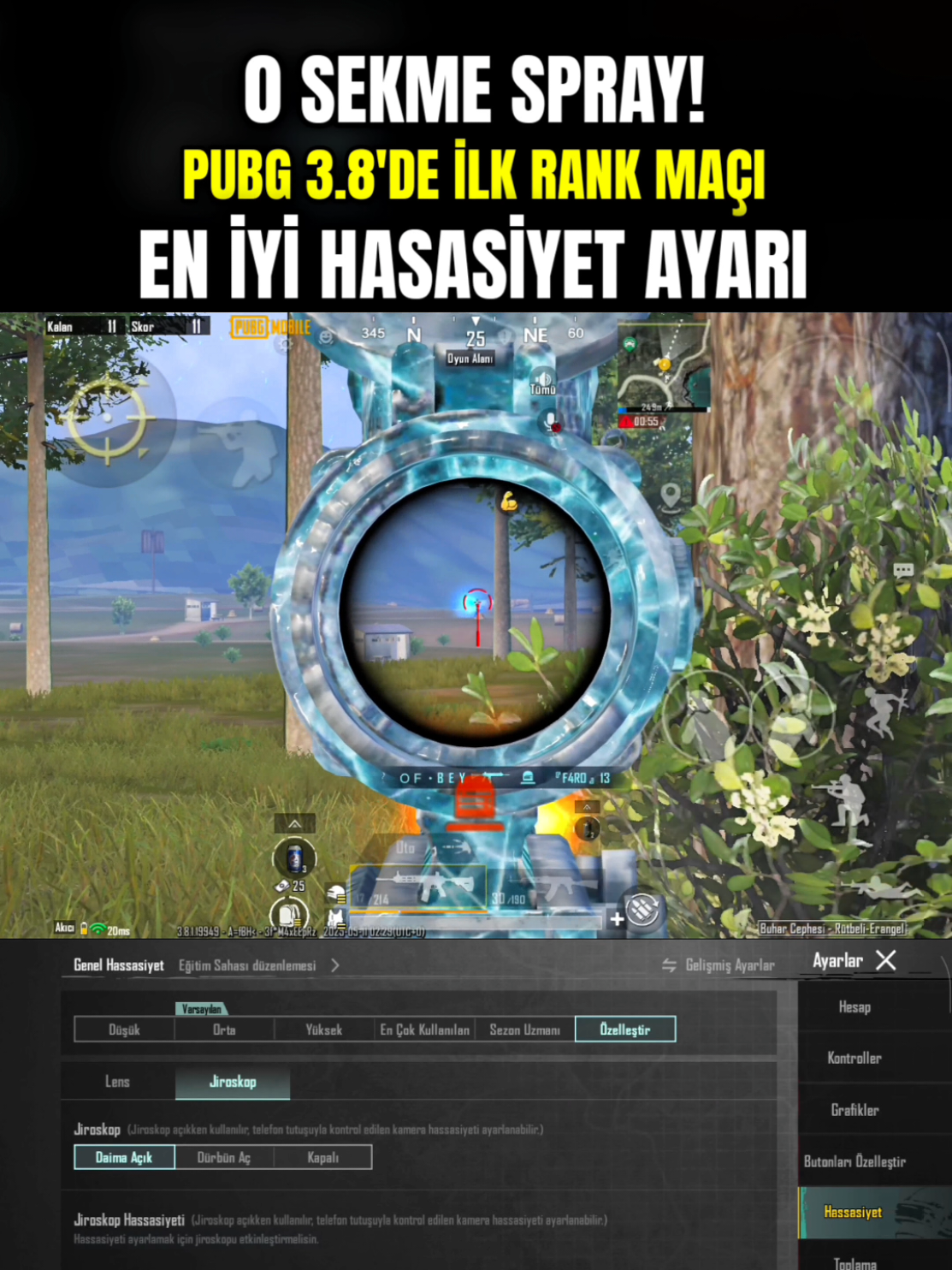 PUBG Mobile 3.8 Güncellemesi Hassasiyet Ayarı! Sezon İlk Maçta 0 Sekme M416 Spray | Full Kill  PUBG Mobile 3.8 hassasiyet ayarları #hassasiyet  M416 + 3x dürbün sıfır sekme spray Yeni sezon ilk maç performansı Uzak ve yakın mesafe spray kontrolü pubg mobile 3.8, pubg mobile new update, pubg mobile season start, pubg mobile sensitivity 2025, pubg mobile m416 spray, pubg mobile zero recoil, pubg mobile 3x spray, pubg mobile best settings 2025, pubg mobile 3.8 sensitivity, pubg mobile pro player settings, kaplanesport, pubg mobile kill record, pubg mobile full lobby #pubgmobile #pubgmobile38 #m416spray #pubgsensitivity #zerorecoil #pubgmobile2025 #pubgmobilebestsettings #HasasiyetAyarı en iyi pubg Mobile hassasiyetayarı , hassasiyet kodu, bir saat önce atılan hassasiyet ayarı, silah nasıl çekmez, pubg Mobile silahları,  #pubgmnextstarprogram  #pubgmobile  #pubgmobilec8s23 