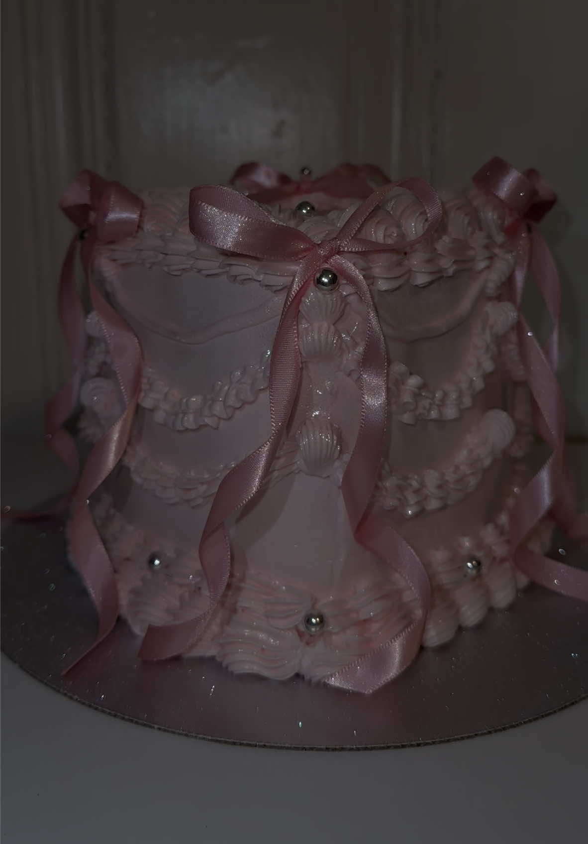 Princess cake 🎀✨ 📍DFW, TX  #cake #glitter #birthday #dfw #cakeideas #pink #coquette #girly #bows #23 